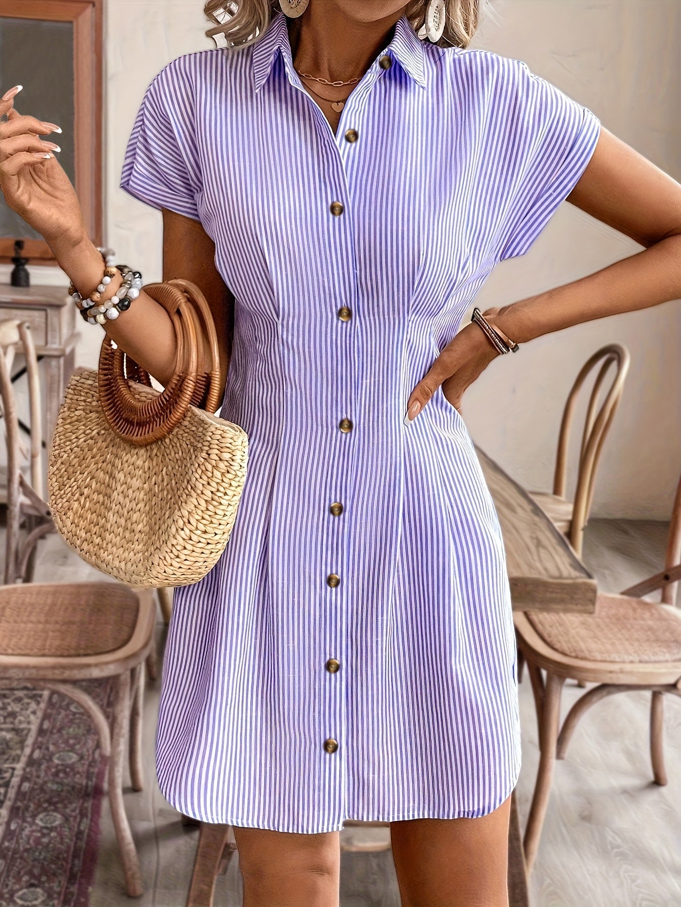 Faustine | Casual Striped Dress