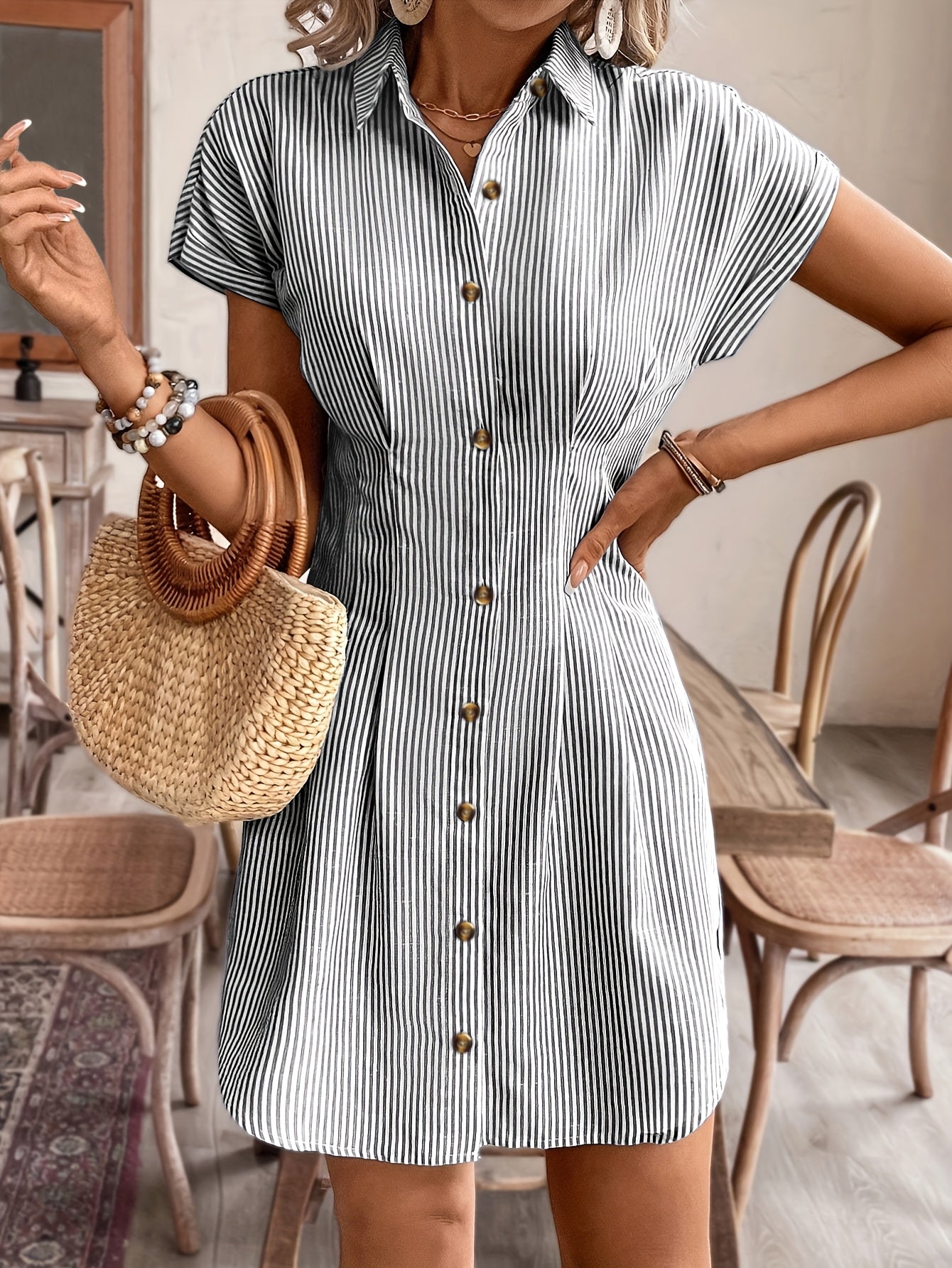 Faustine | Casual Striped Dress